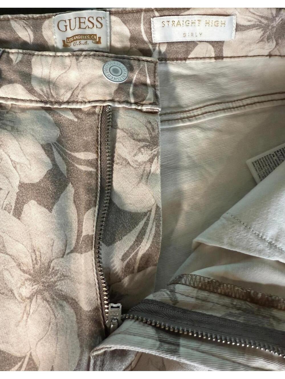NWT Guess Party Time Tan Jeans Women's Size 28x29 Denim Pants - Picture 11 of 14